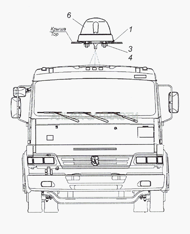 53205-3738001 Установка фонарей автопоезда (А24-5-1 Лампа) 